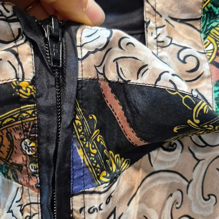 [BUNJANG] Vintage Style Black Short Jacket / 패턴 블랙 숏 자켓 빈티지 스타일