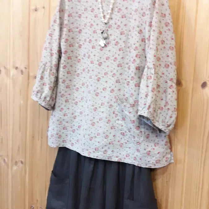 [BUNJANG] Michelly Linen Blouse / * 미쉘리 마  생활복 상의     ( 새 상 품 )