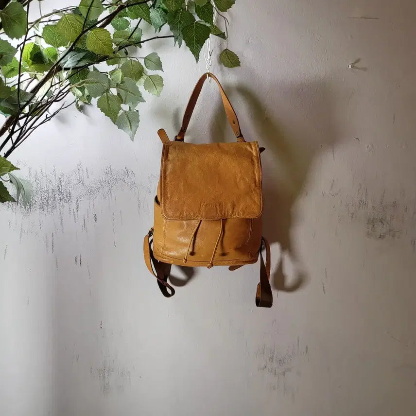 [BUNJANG] Mongsac Leather Backpack / 몽삭 레더 백팩