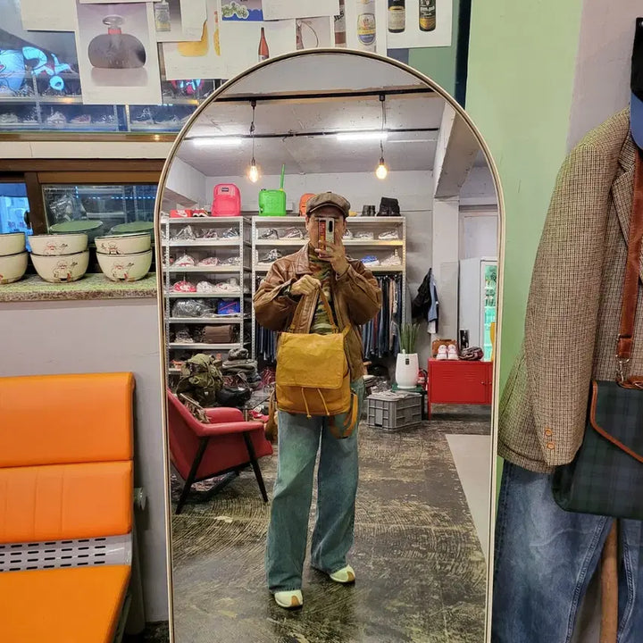 [BUNJANG] Mongsac Leather Backpack / 몽삭 레더 백팩