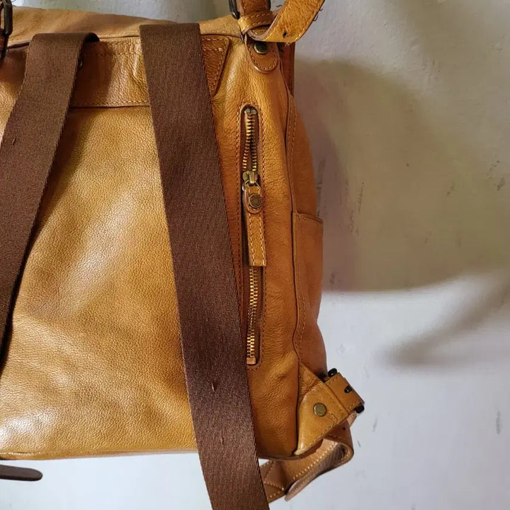 [BUNJANG] Mongsac Leather Backpack / 몽삭 레더 백팩