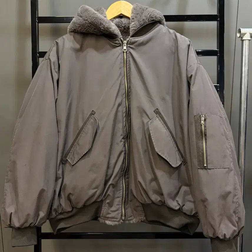 [BUNJANG] Vintage Reversible MA-1 Bomber Jacket / [FREE] 빈티지 양면 퍼 후드 MA-1 항공점퍼 오버핏 자켓 4.9