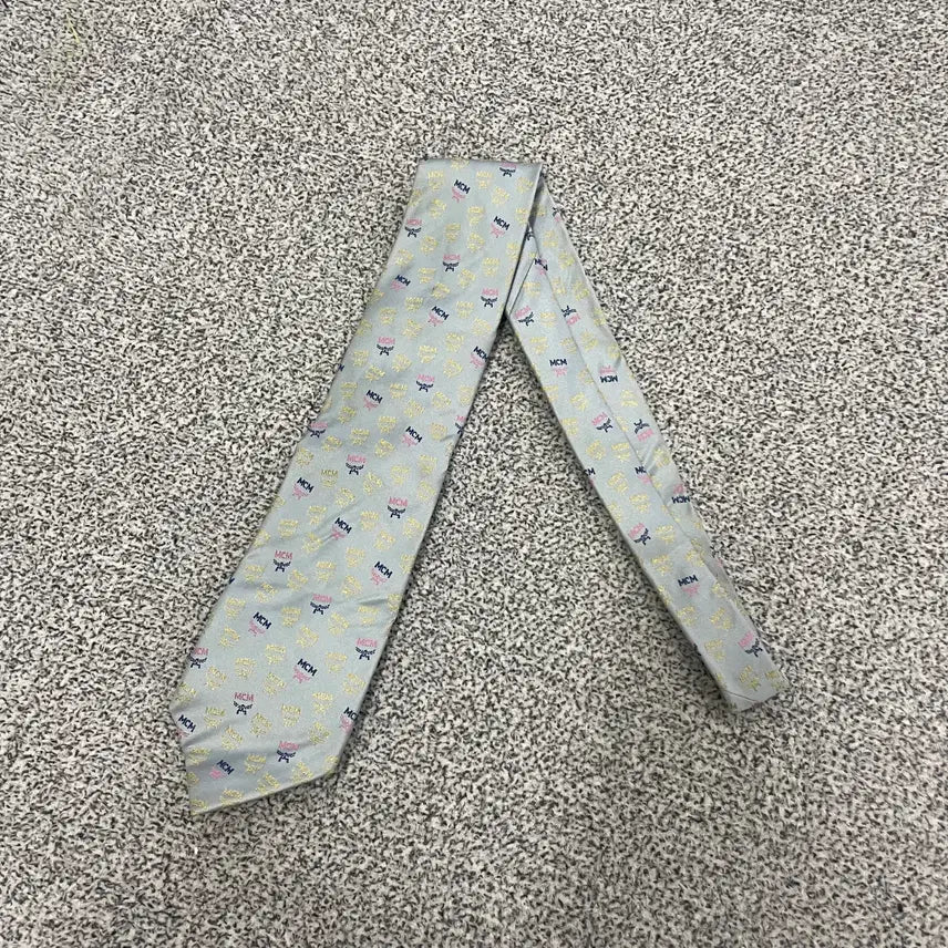 [BUNJANG] MCM Logo Pattern Tie / 실측확인 MCM 로고 패턴 넥타이 0219S