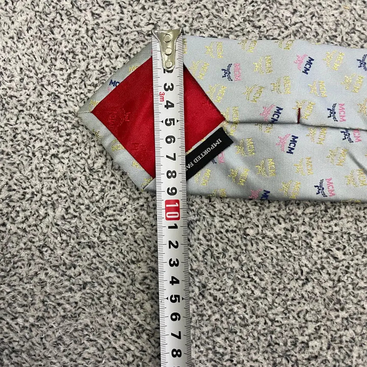 [BUNJANG] MCM Logo Pattern Tie / 실측확인 MCM 로고 패턴 넥타이 0219S