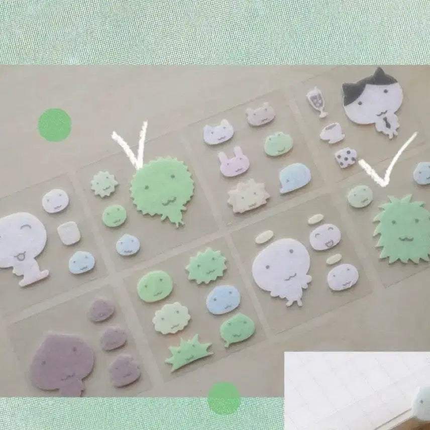 [BUNJANG] WOOI Felt Sticker Bundle Set / 우이 펠트스티커 2종 일괄 판매합니다