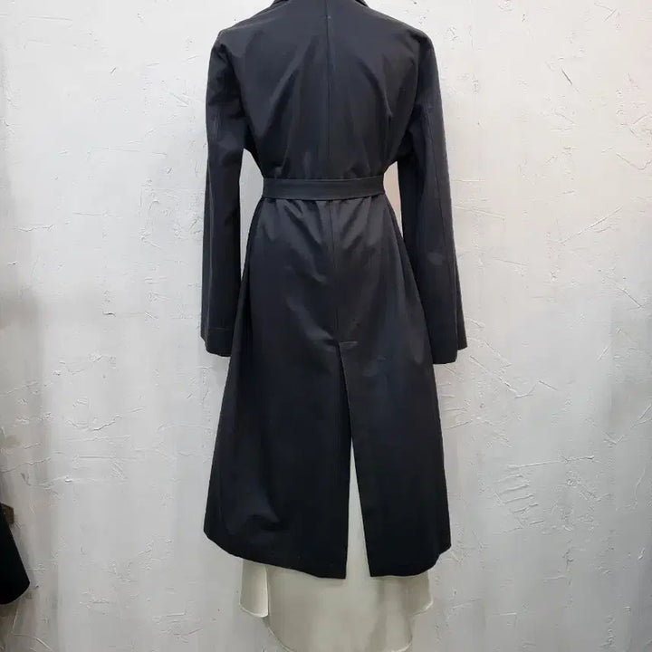 [BUNJANG] Spring Long Trench Coat / 봄신상 벨트 블랙 롱 트렌치 코트 F