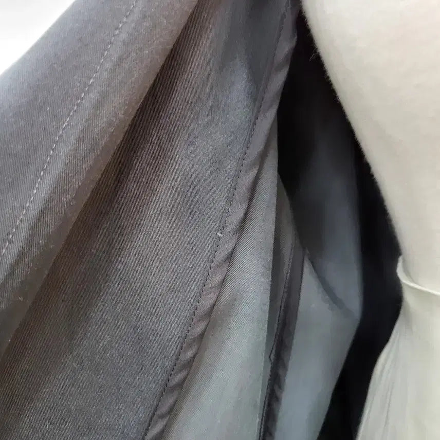 [BUNJANG] Spring Long Trench Coat / 봄신상 벨트 블랙 롱 트렌치 코트 F