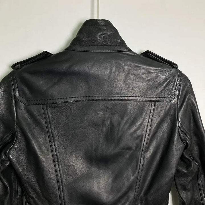 [BUNJANG] Burberry Prorsum Black Crop Leather Jacket 36 / 버버리 프로섬 블랙 크롭 레더 자켓 36