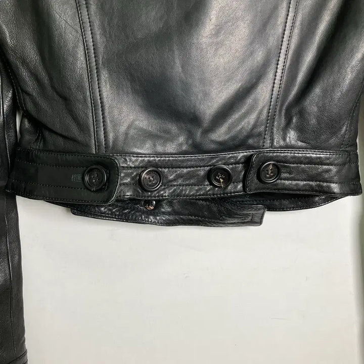 [BUNJANG] Burberry Prorsum Black Crop Leather Jacket 36 / 버버리 프로섬 블랙 크롭 레더 자켓 36