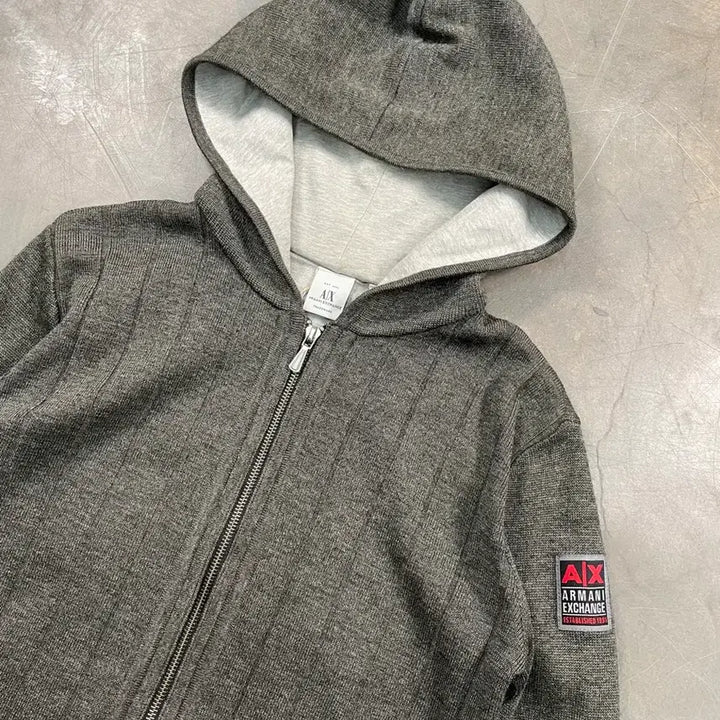 [BUNJANG] Armani Exchange Knit Hooded Zip-Up Jacket / 아르마니 익스체인지 니트 후드집업