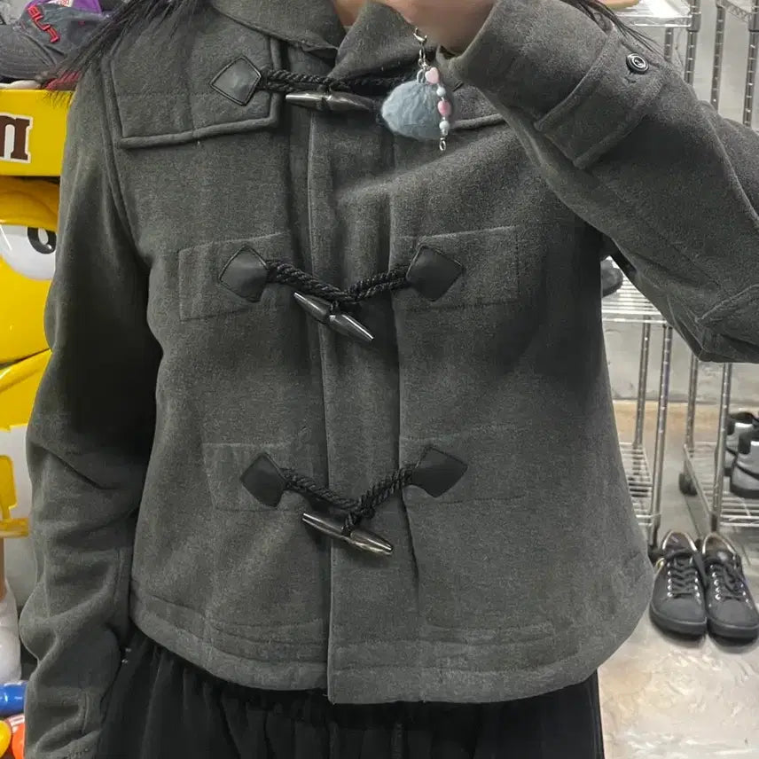 [BUNJANG] Polo Ralph Lauren Back Patch Duffle Short Coat Jacket / 폴로 백패치 더플 숏 코트 자켓