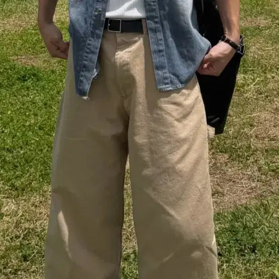 [BUNJANG] Patchwork Cotton Pants / 원 패치 워크 코튼 팬츠