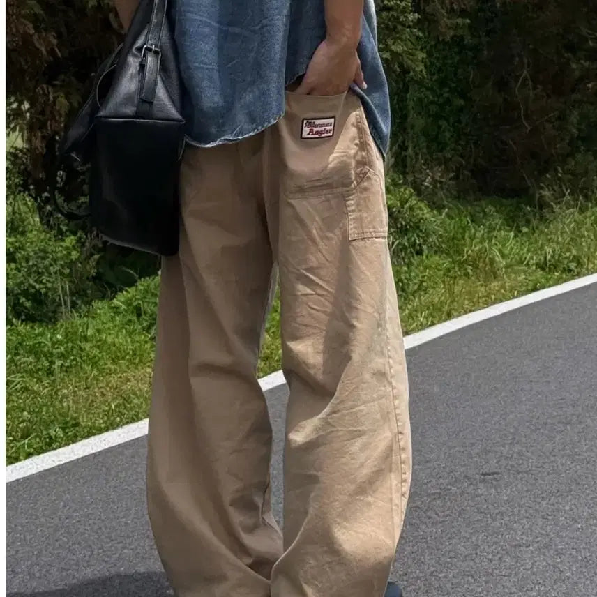 [BUNJANG] Patchwork Cotton Pants / 원 패치 워크 코튼 팬츠