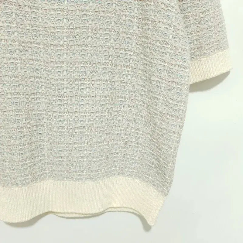 [BUNJANG] 8 Seconds Tweed Short Sleeve Knit Top / 에잇세컨즈 트위드 반팔 니트 F_S1723