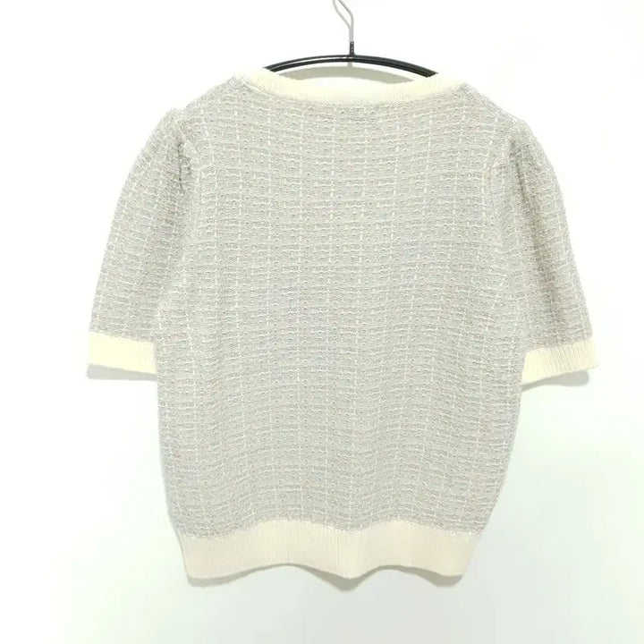 [BUNJANG] 8 Seconds Tweed Short Sleeve Knit Top / 에잇세컨즈 트위드 반팔 니트 F_S1723