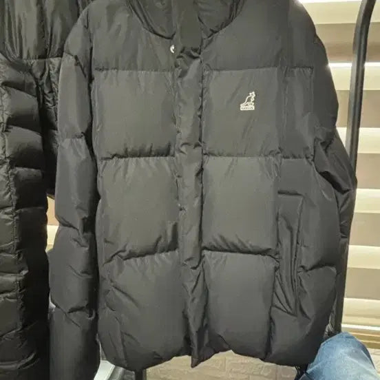 [BUNJANG] Kangol Black Padded Jumper / 캉골 블랙 패딩 점퍼