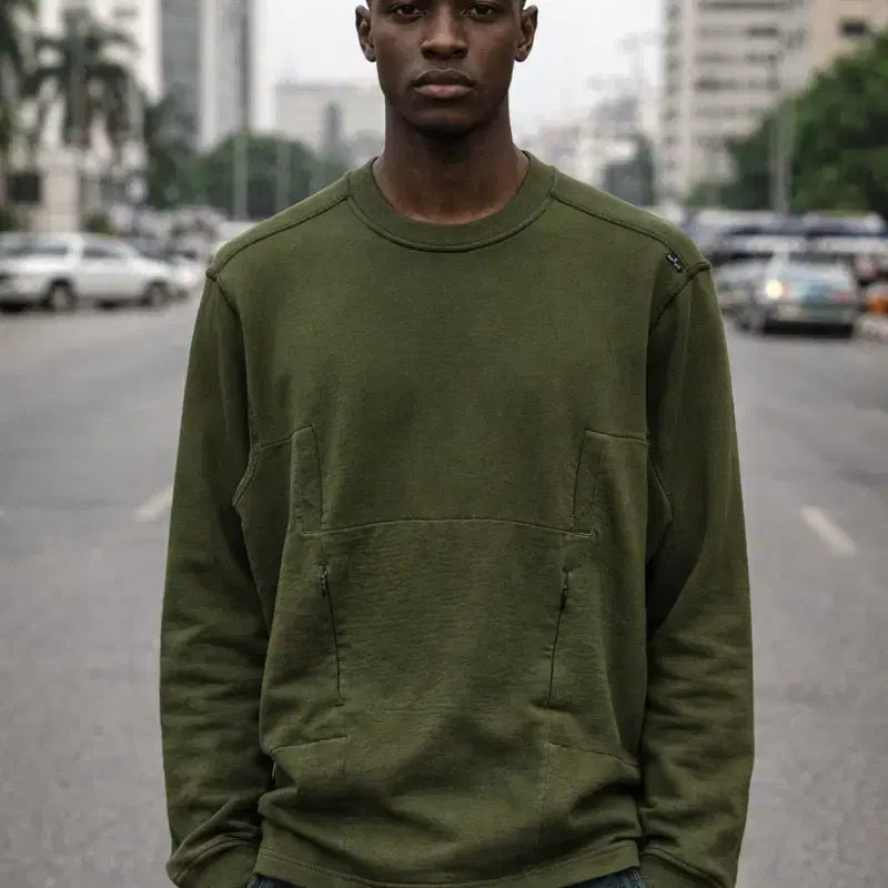 [BUNJANG] Stone Island Shadow Project Front Pocket Sweatshirt / [남자-100]스톤아일랜드 쉐도우프로젝트 프론트 포켓 맨투맨