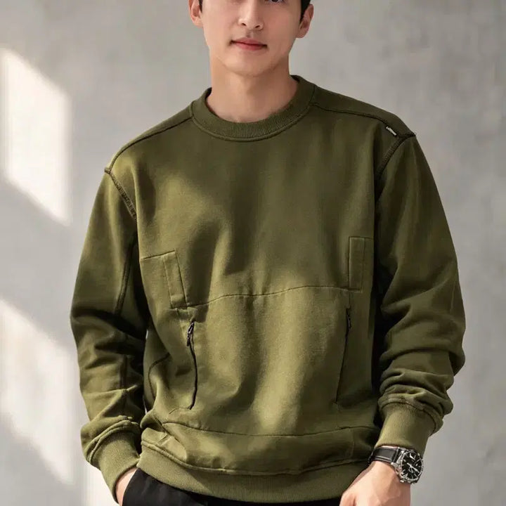 [BUNJANG] Stone Island Shadow Project Front Pocket Sweatshirt / [남자-100]스톤아일랜드 쉐도우프로젝트 프론트 포켓 맨투맨