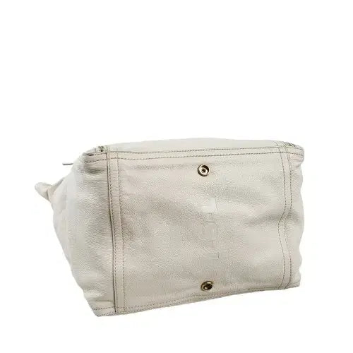 [BUNJANG] Saint Laurent Downtown Bag Ivory Leather Handbag / 정품 생로랑(입생로랑) 아이보리 가죽 다운타운 백