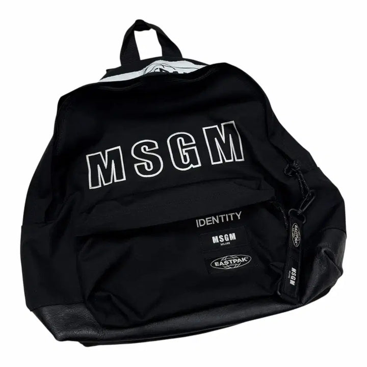 [BUNJANG] Eastpak MSGM Backpack Black / 이스트팩 X MSGM 콜라보 백팩 가방 블랙