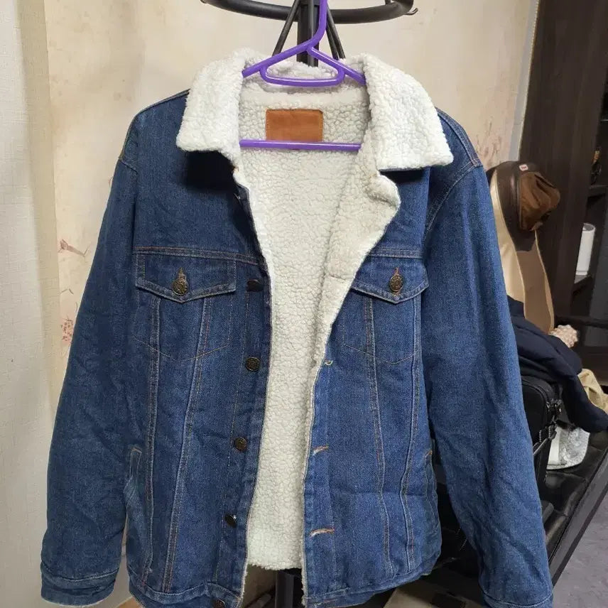 [BUNJANG] Jeans Denim Jacket / JEANS 양털 데님 자켓  100  연청  택배비포함가