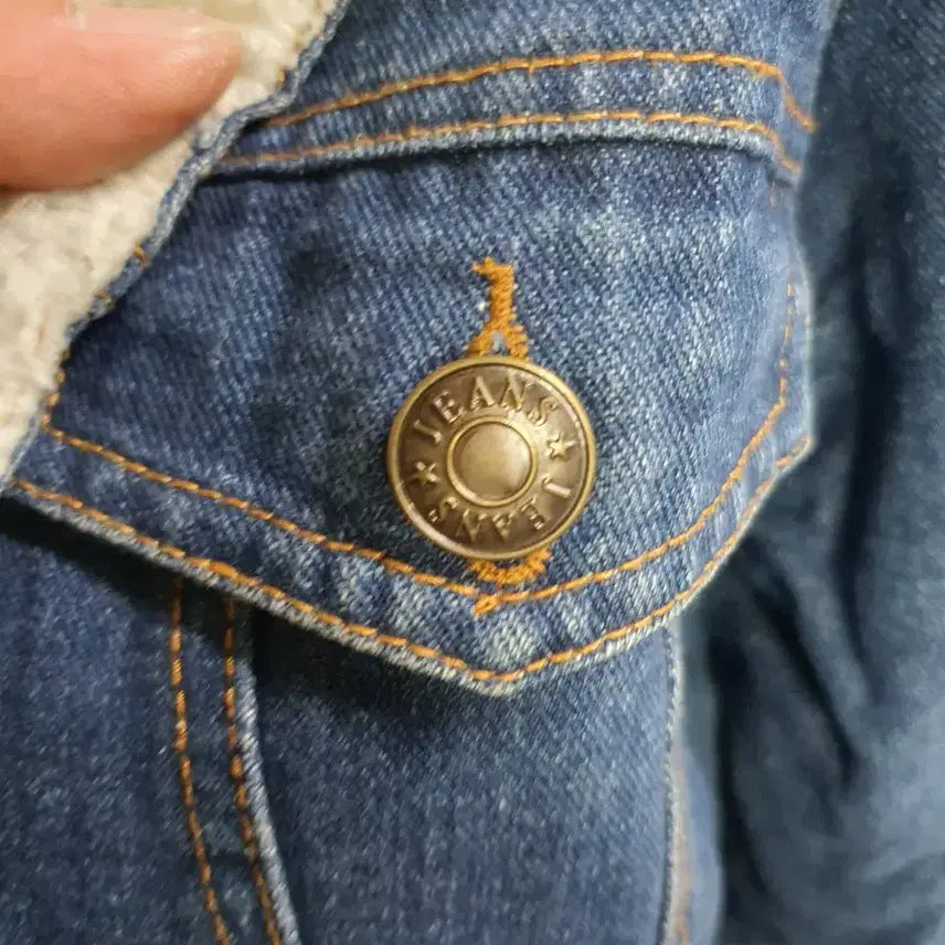 [BUNJANG] Jeans Denim Jacket / JEANS 양털 데님 자켓  100  연청  택배비포함가