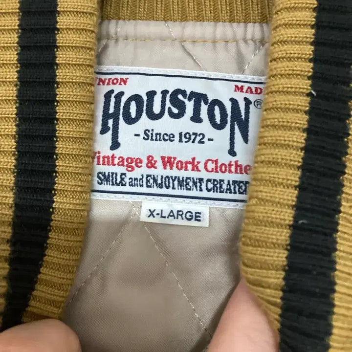 [BUNJANG] Houston Cowhide Varsity Jacket / Houston Japan 소가죽 바시티자켓