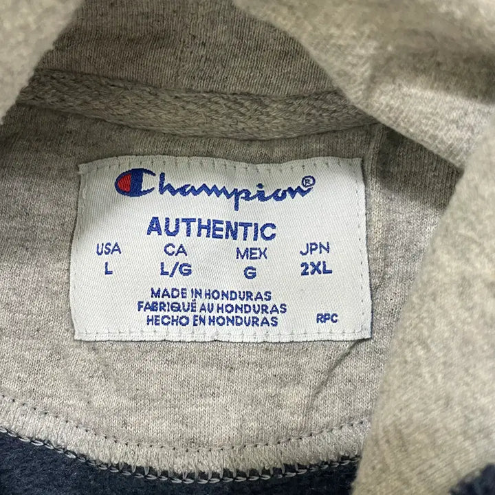 [BUNJANG] Champion Navy Cotton Blend Hoodie / USA(L) 챔피온 네이비 코튼 혼방 후드티 0224-1