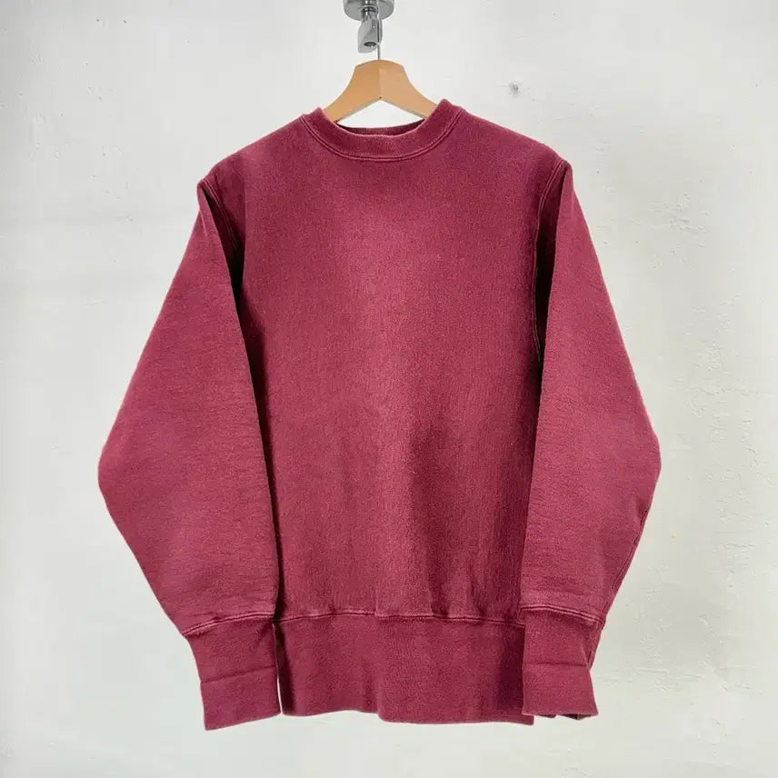 [BUNJANG] Camber Burgundy Washed Heavy Crewneck Sweatshirt / 캠버 버건디 워시드 헤비 크루넥 스웨트 셔츠