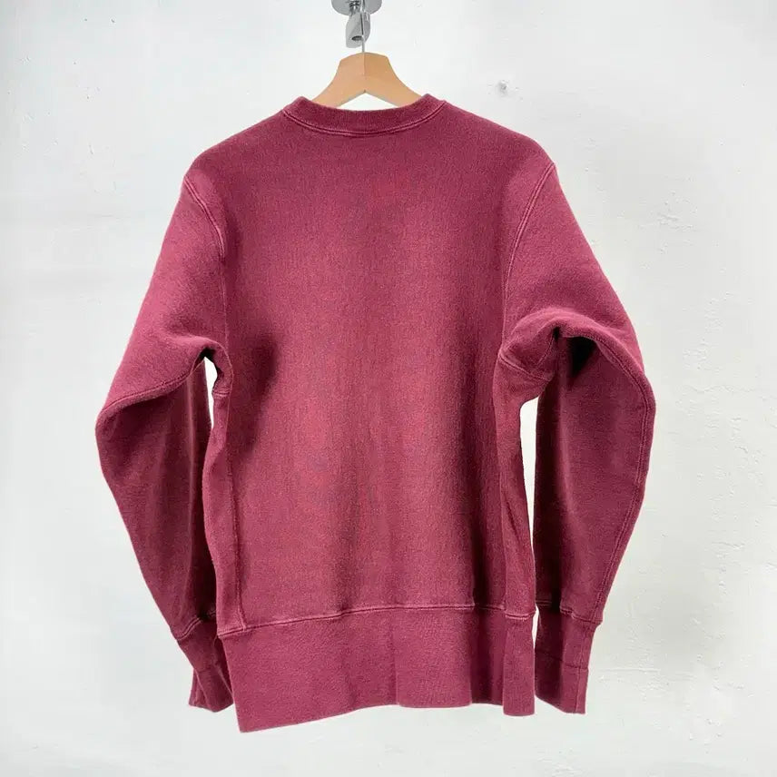 [BUNJANG] Camber Burgundy Washed Heavy Crewneck Sweatshirt / 캠버 버건디 워시드 헤비 크루넥 스웨트 셔츠