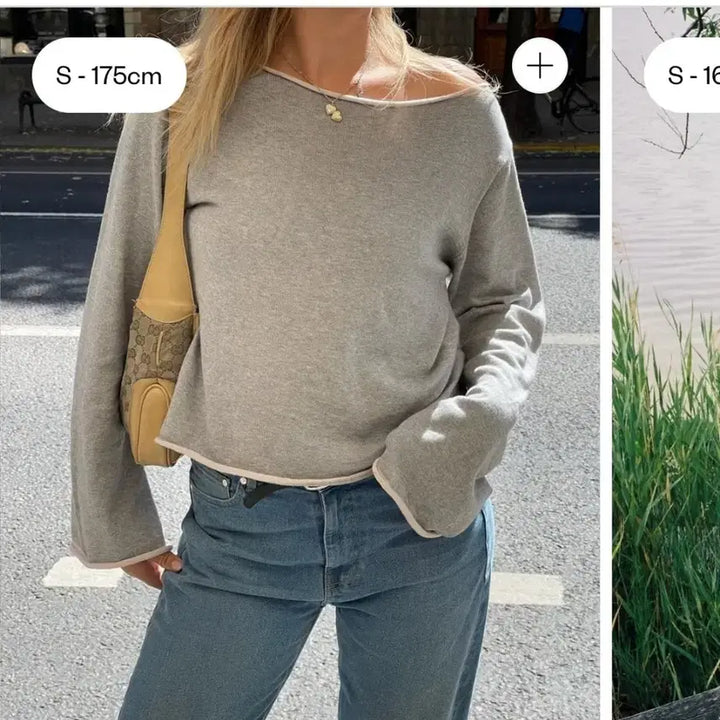 [BUNJANG] Djerf Avenue Boat Neck Sweater / 스웨덴 제르프 애비뉴 Djerf Avenue 바토넥 스웨터 이탈리아제