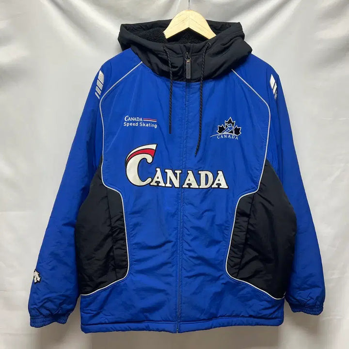 [BUNJANG] Descente Canada Speed Skating Quilted Blue Jacket / [정품/105] 데상트 캐나다 스피드스케이팅 누빔 블루 점퍼/자켓