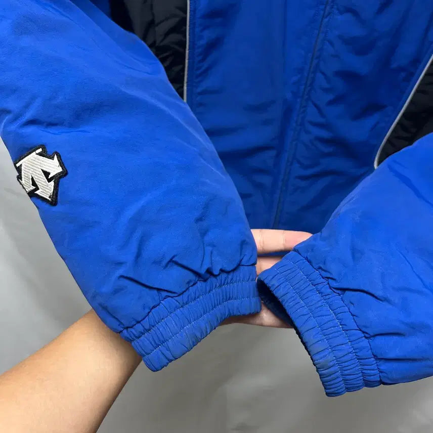 [BUNJANG] Descente Canada Speed Skating Quilted Blue Jacket / [정품/105] 데상트 캐나다 스피드스케이팅 누빔 블루 점퍼/자켓