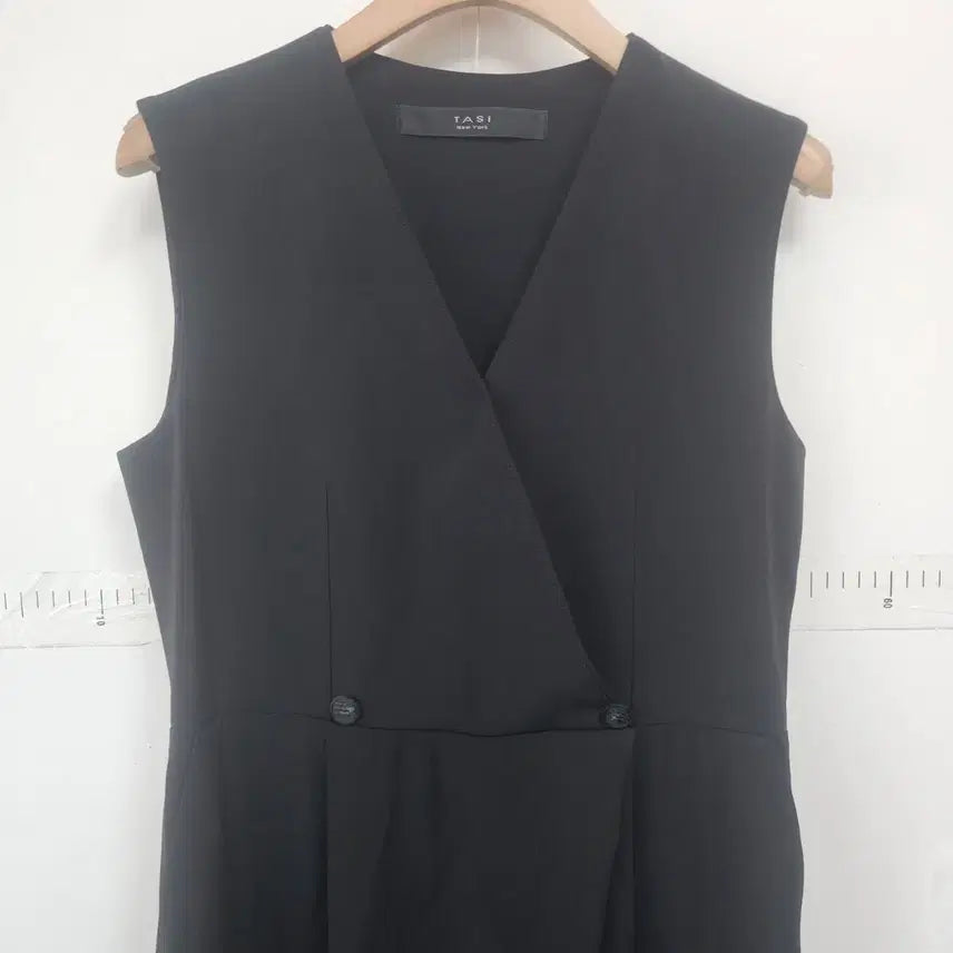 [BUNJANG] TASI Black Wrap Style Long Dress / TASI 블랙 랩 스타일 롱 원피스