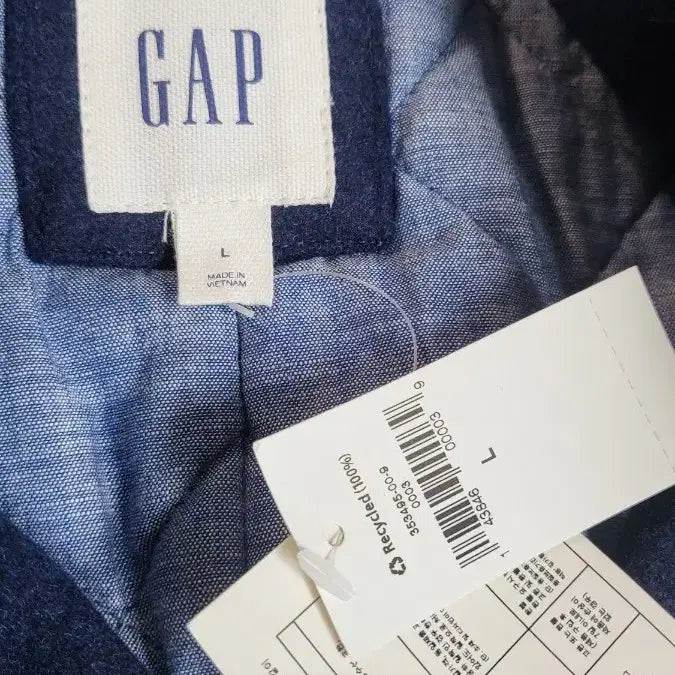 [BUNJANG] GAP Quilted Pea Coat / 새상품 WOOL 누빔 갭 피코트