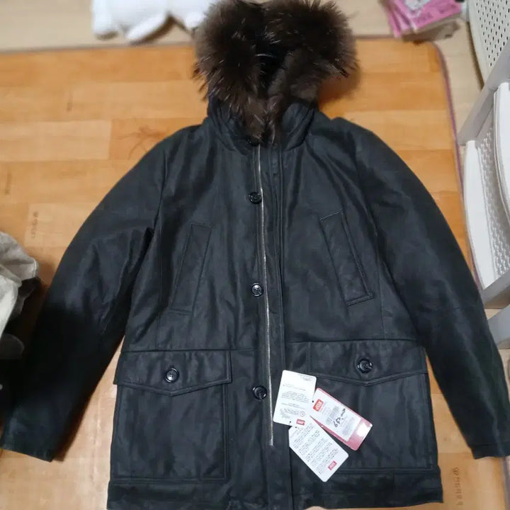 [BUNJANG] Special Leather Half Coat / 특수가죽반코트