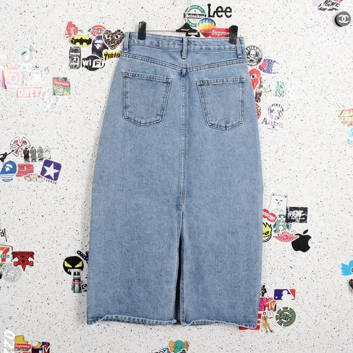 [BUNJANG] Made Seoul Cut Light Wash Skirt / 여성M / 메이드서울 절개 연청 스커트BL 26-26