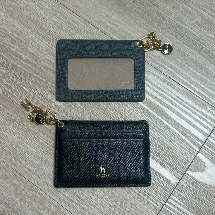 [BUNJANG] Hazzys Card Wallet (Black/Gray) / 헤지스 카드지갑 블랙/그레이