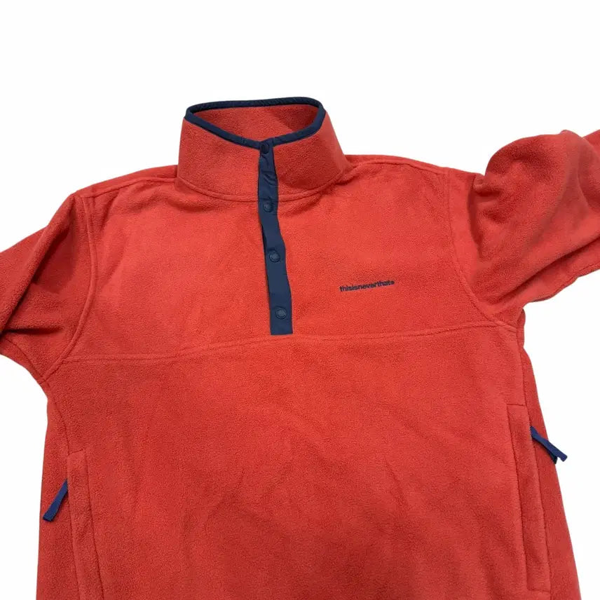 [BUNJANG] thisisneverthat Fleece Pullover Sweatshirt Orange S / 디스이즈네버댓 플리스 풀오버 신칠라 맨투맨 오렌지 S