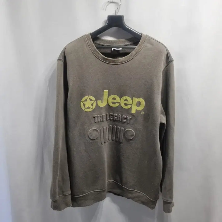 [BUNJANG] Jeep Legacy Men's Sweatshirt Khaki XL / Jeep 지프 레거시 맨투맨 티셔츠 카키  XL