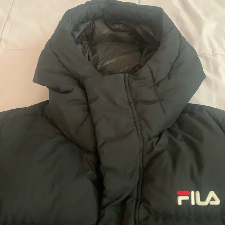 [BUNJANG] Fila Black Long Padded Jacket / 휠라 블랙 롱패딩 점퍼