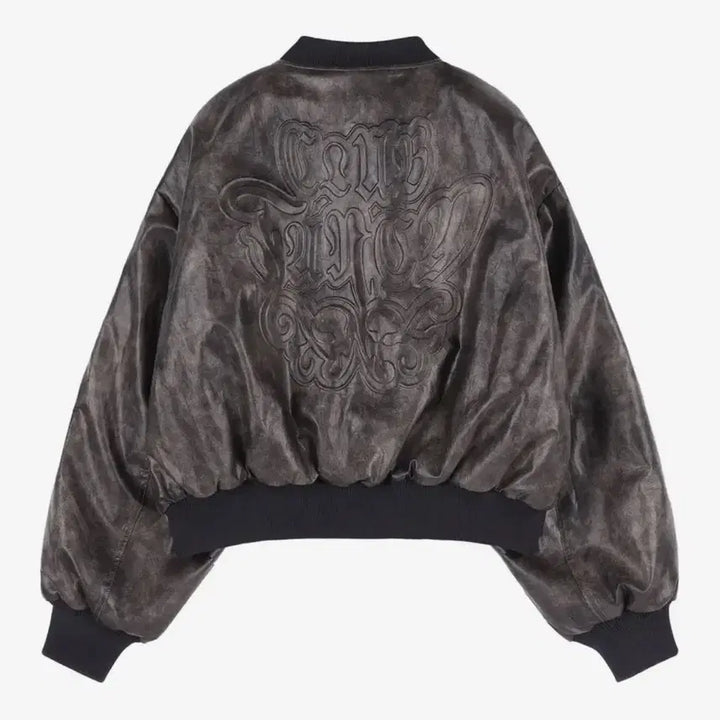 [BUNJANG] Fancy Club Quilted Reversible Embossed Jumper Leather Jacket / 팬시클럽 퀄팅 리버시블 엠보 점퍼 레더 자켓