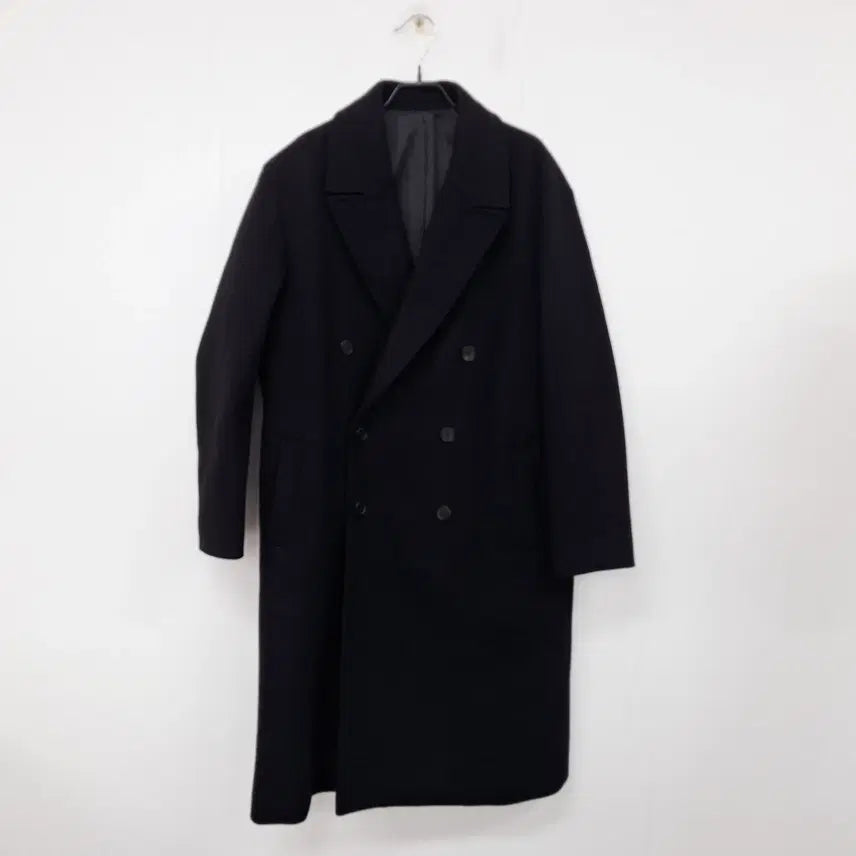 [SOLD OUT] 쿠어 더블 코트 블랙 남성 M 이태리 울 캐시미어