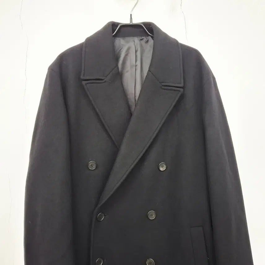 [SOLD OUT] 쿠어 더블 코트 블랙 남성 M 이태리 울 캐시미어