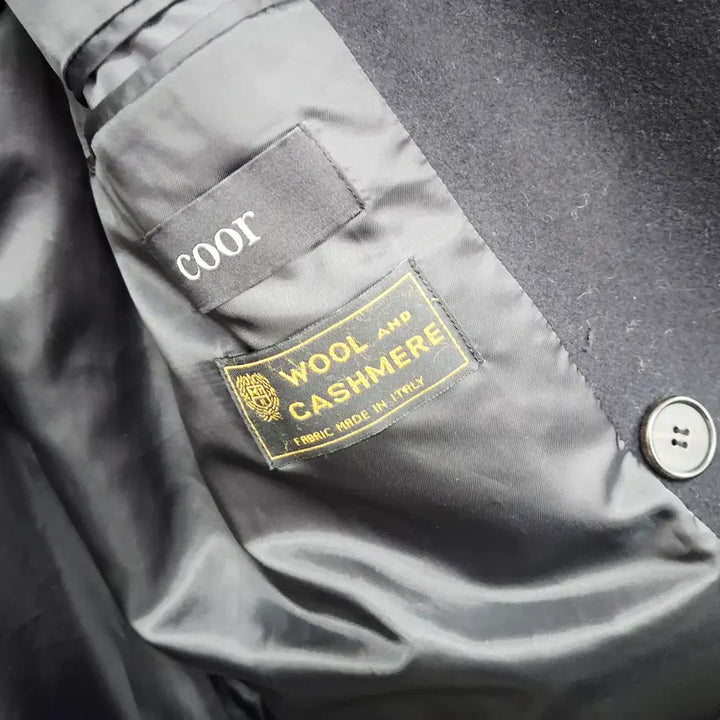 [BUNJANG] Coore Double Coat Black Men's M Italian Wool Cashmere / 쿠어 더블 코트 블랙 남성 M 이태리 울 캐시미어