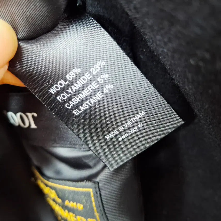 [SOLD OUT] 쿠어 더블 코트 블랙 남성 M 이태리 울 캐시미어