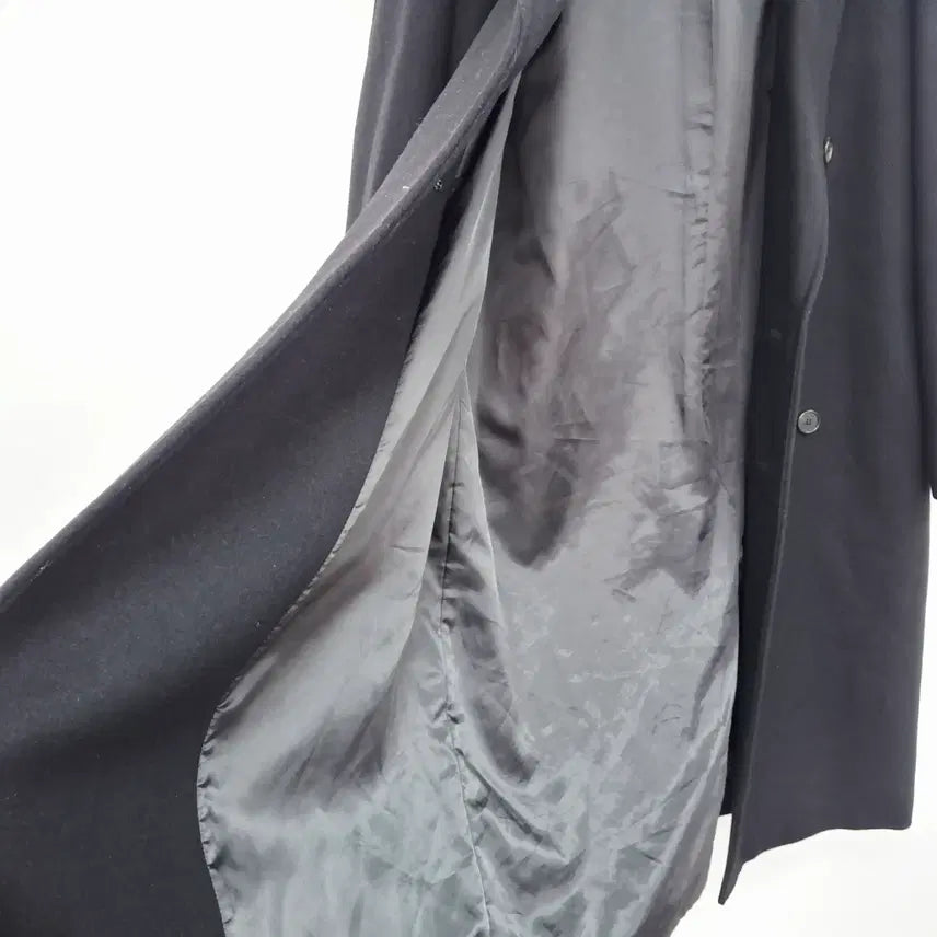 [BUNJANG] Coore Double Coat Black Men's M Italian Wool Cashmere / 쿠어 더블 코트 블랙 남성 M 이태리 울 캐시미어