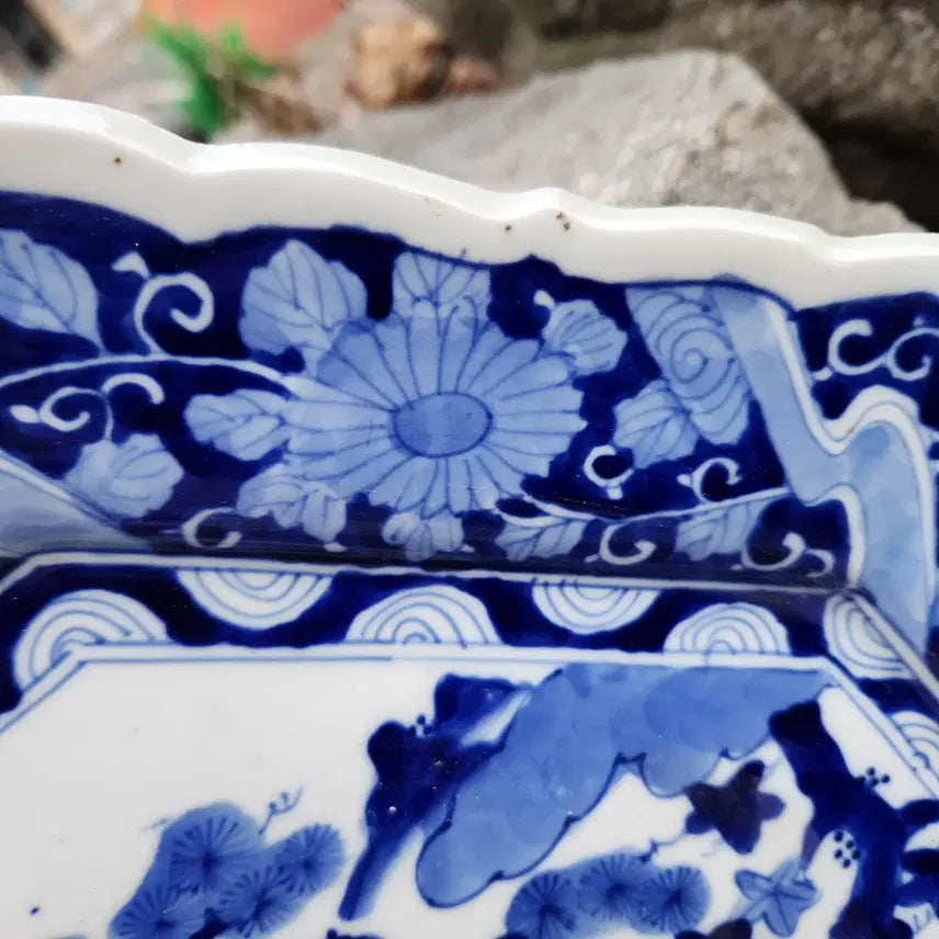 [BUNJANG] Japanese Traditional Imari Porcelain Octagonal Plate / 일본의 전통 이마리 도자기 8각화형대반