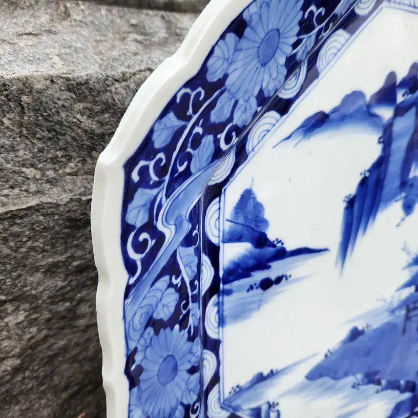 [BUNJANG] Japanese Traditional Imari Porcelain Octagonal Plate / 일본의 전통 이마리 도자기 8각화형대반