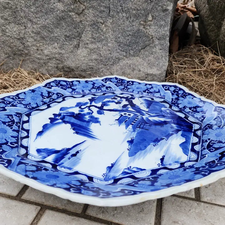 [BUNJANG] Japanese Traditional Imari Porcelain Octagonal Plate / 일본의 전통 이마리 도자기 8각화형대반